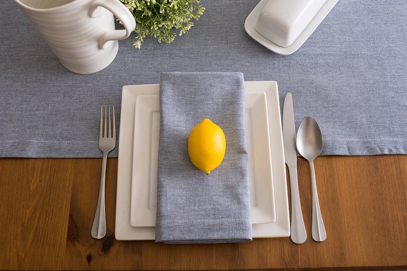 DII Chambray Kitchen, Tabletop Collection, Blue, 14x108 Table Runner - Image 4
